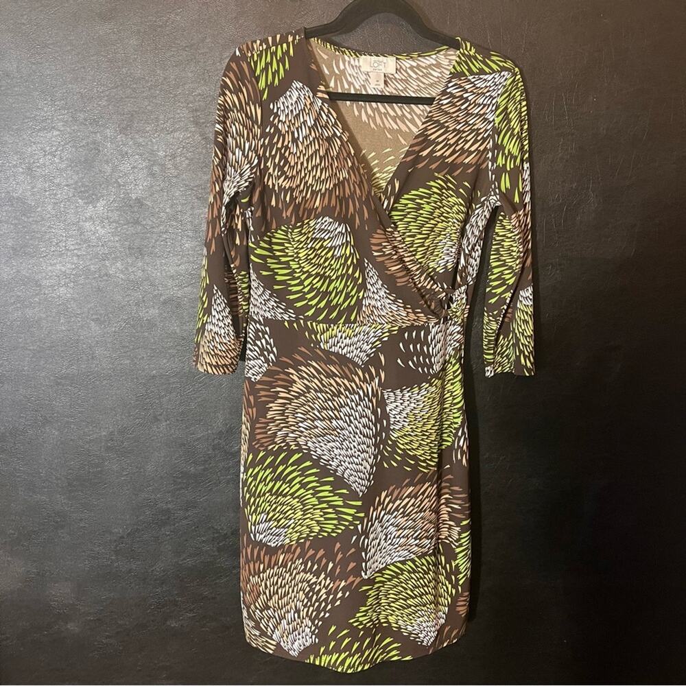 Loft Brown And‎ Green Dress Size 6P